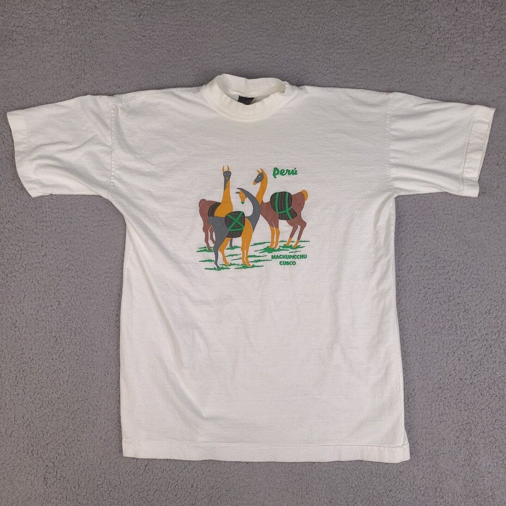Vintage Peru Machupicchu Cusco T-Shirt Adult Medium‎ Creaciones Single Stitch